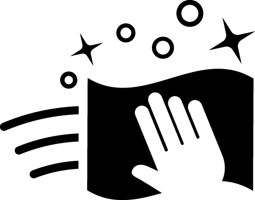 Wischtuch icon schwarz – NOTO Gebäudereinigung Mühlacker